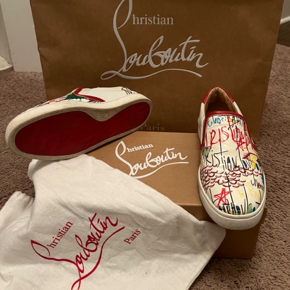 Christian Louboutin Masteralta Flat Pat slip on sneaker size 39 - Picture 4 of 5